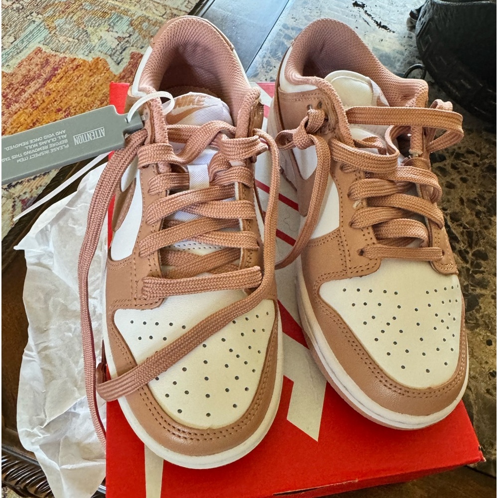 Brand new Nike dunks dusty rose size 5.5